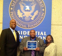Apalachicola Mayor Van Johnson receives the Golden Rule International Award