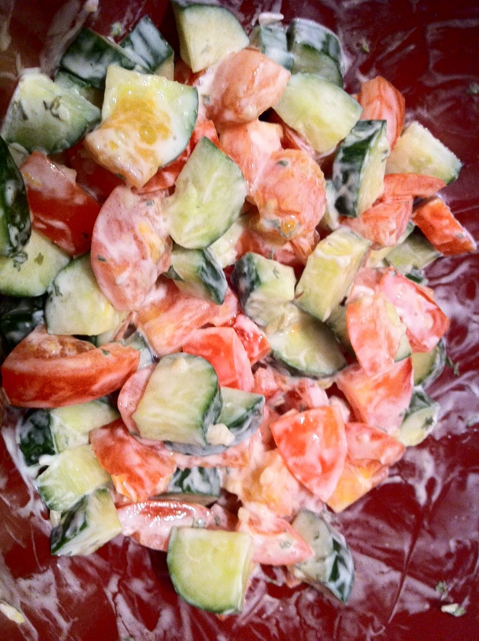 Tomato, Cucumber and Yogurt Salad Stute Kitchen