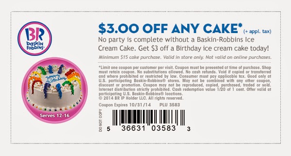Discount coupons for baskin robbins