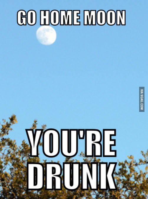 BadaBing! PaperCrafting! You're drunk moon....