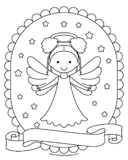 free print and color angel- available with 5 hair styles and in transparent png and jpg formats 