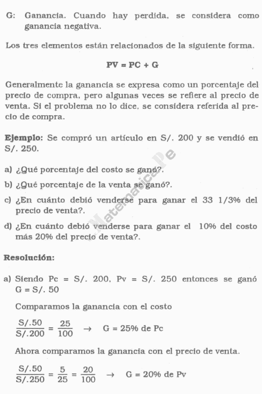 PORCENTAJES EJERCICIOS RESUELTOS DE SECUNDARIA PDF