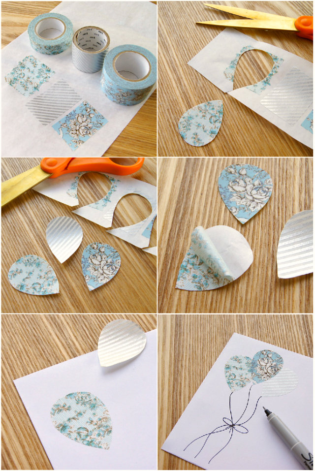 DIYU Washi Tape Birthday Card