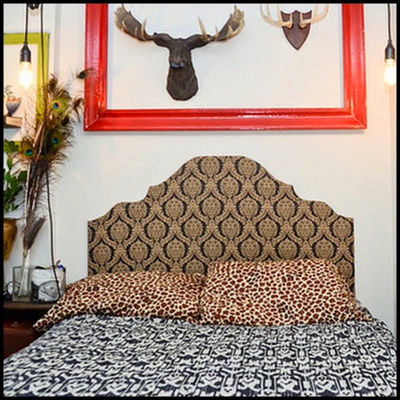 Dollar Store Crafter Awesome Headboard Made From Cardboard And Fabric