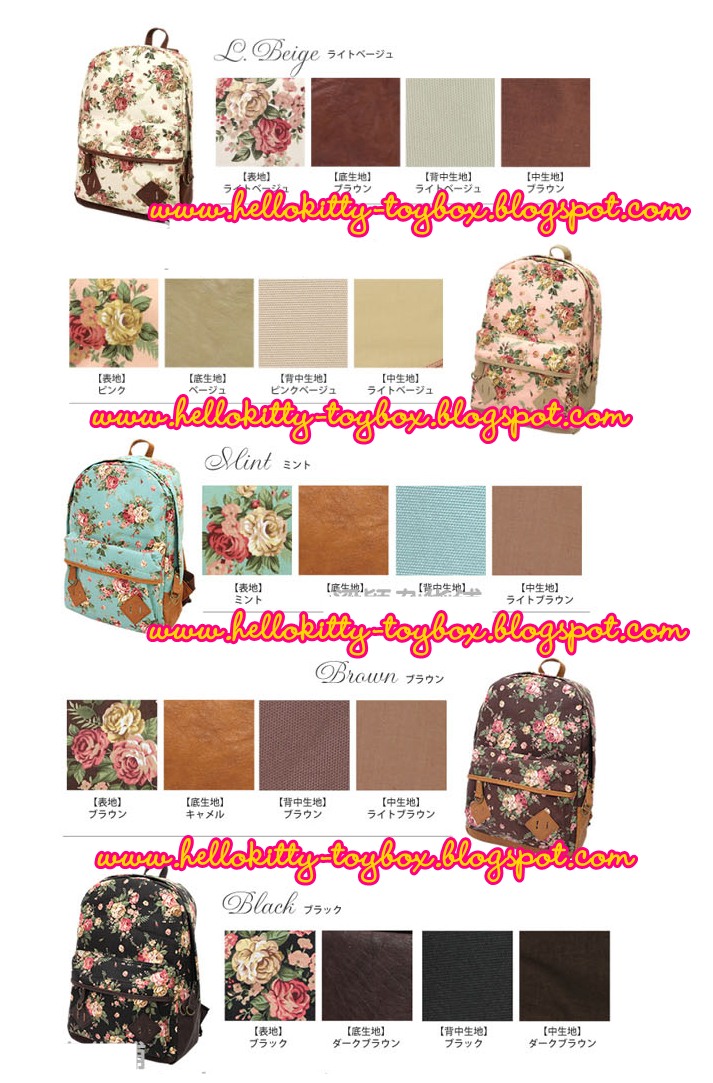 Canvas+backpack+floral