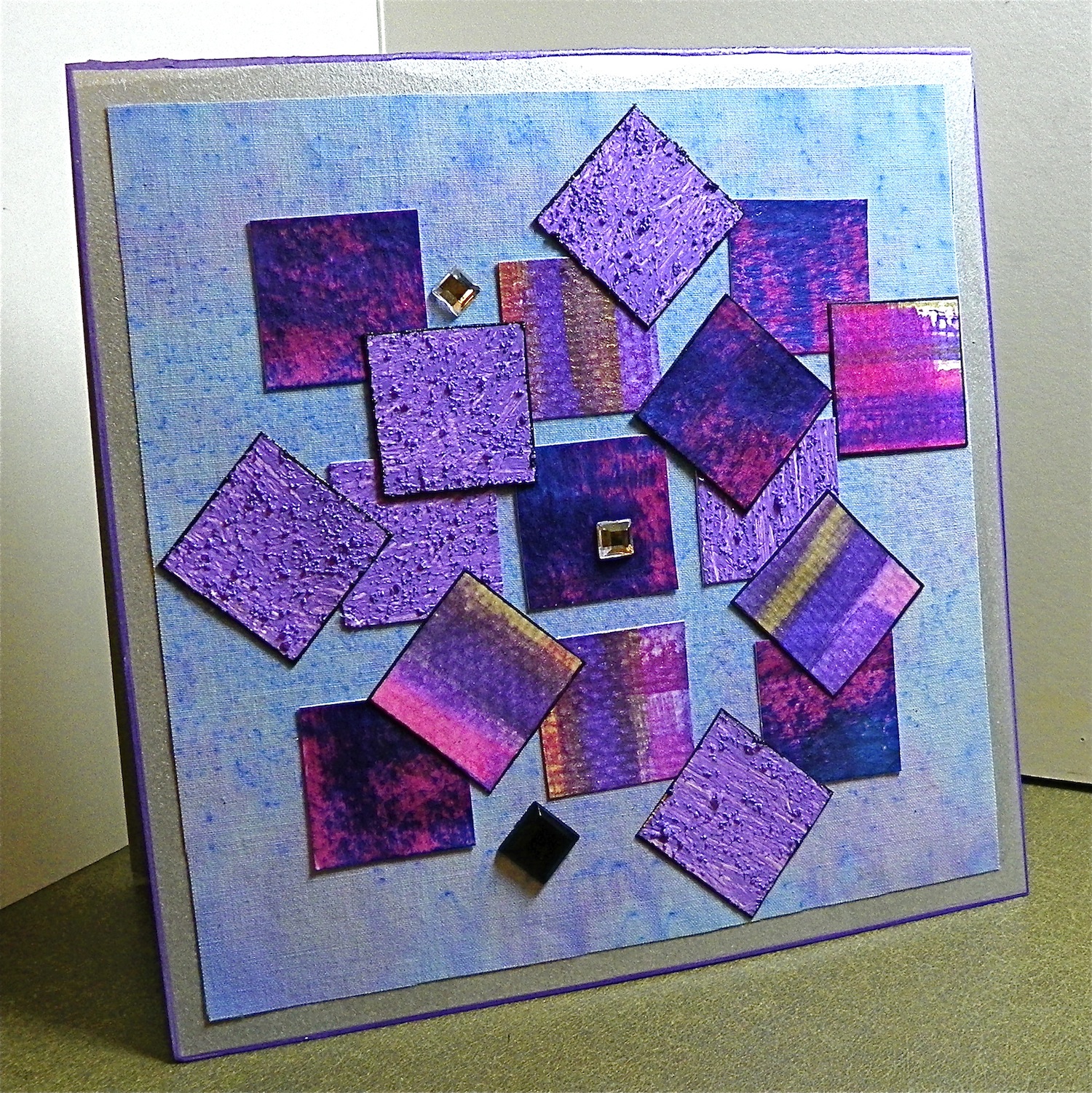 painted inchie mosaic greeting card