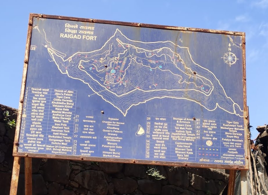 Map of Raigad Fort
