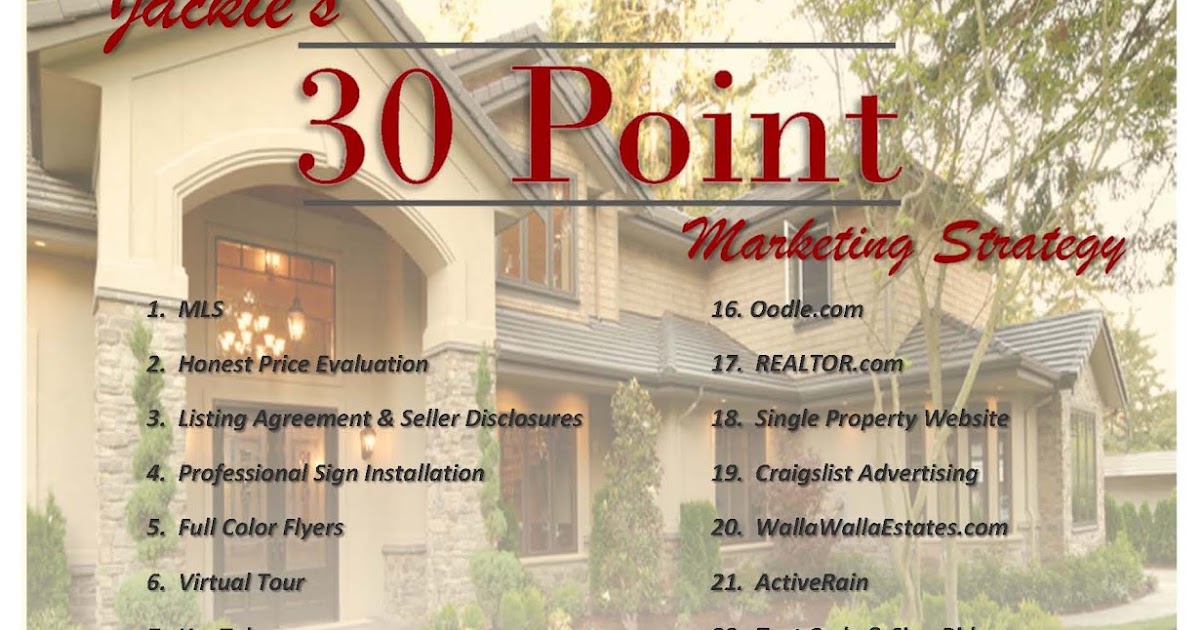 Walla Walla Estates 30 Point Marketing Strategy