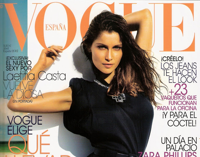 Laetitia Casta on the cover of Vogue Magazine-Spain April 2012 Issue
