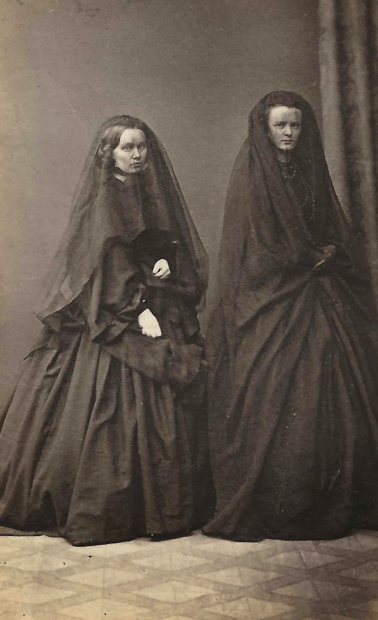 Ekphora Two Ladies in Mourning. Germany, 1860s