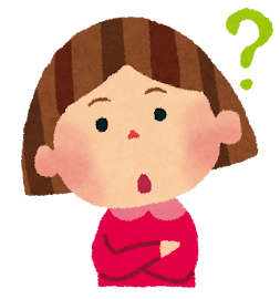 女の子の表情のイラスト「はてな」