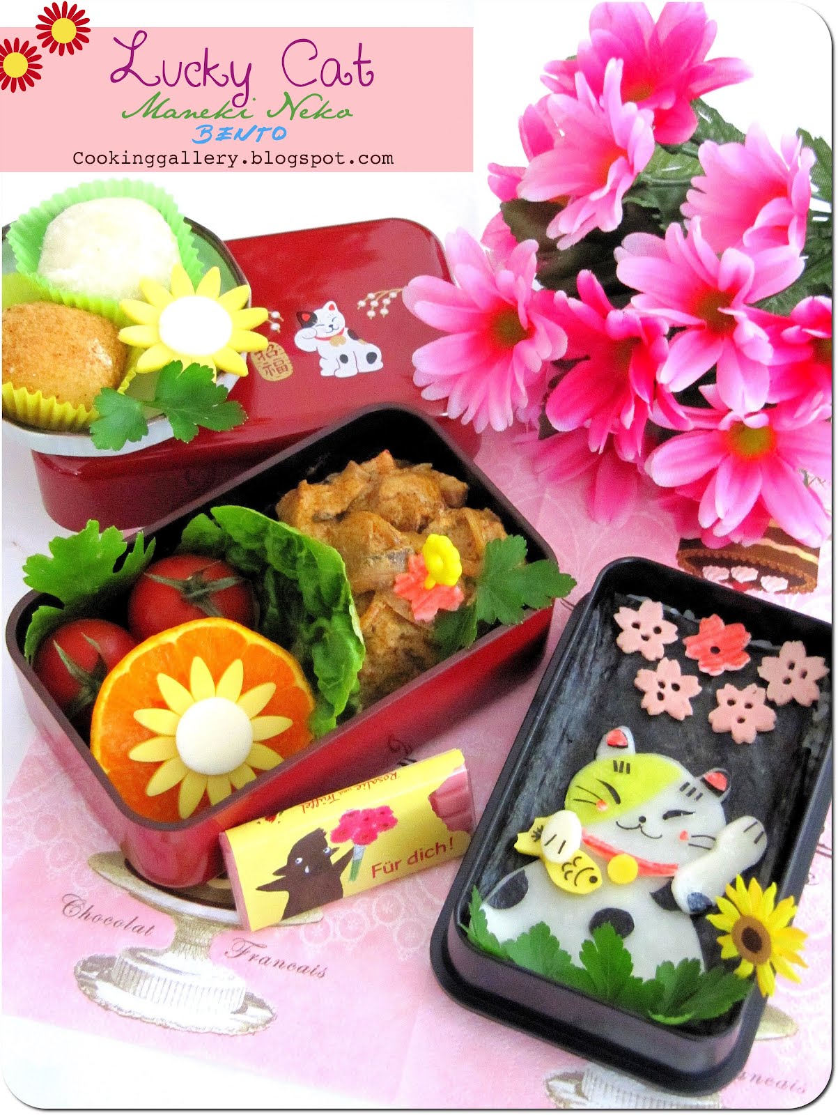 Lucky Cat Maneki Neko Bento Cooking Gallery