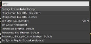 Sublime Commands Menu