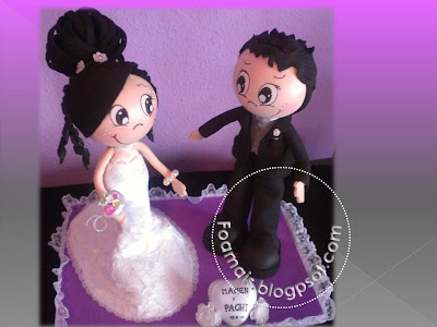 FOFUCHOS NOVIOS PERSONALIZADOS, REALIZADOS EN GOMA EVA O FOAMI