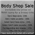 Body Shop Sale & Templates!