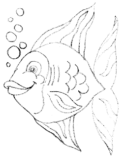 Desenhos Para Pintar Peixe Fofo