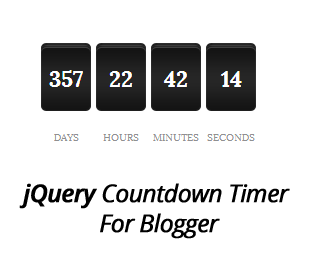 Membuat jQuery Countdown Timer Widget di Blogger
