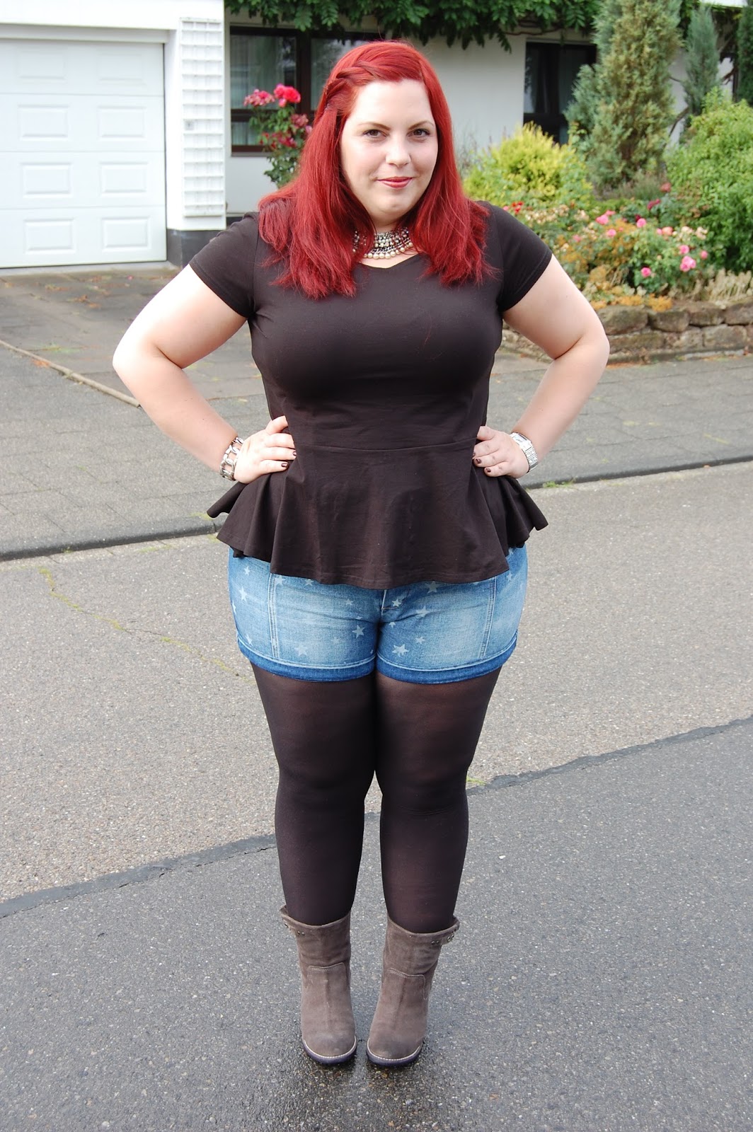 Peplum & Shorts Curvy Sequins