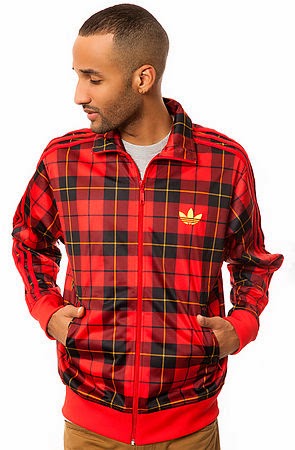 tartan adidas jacket
