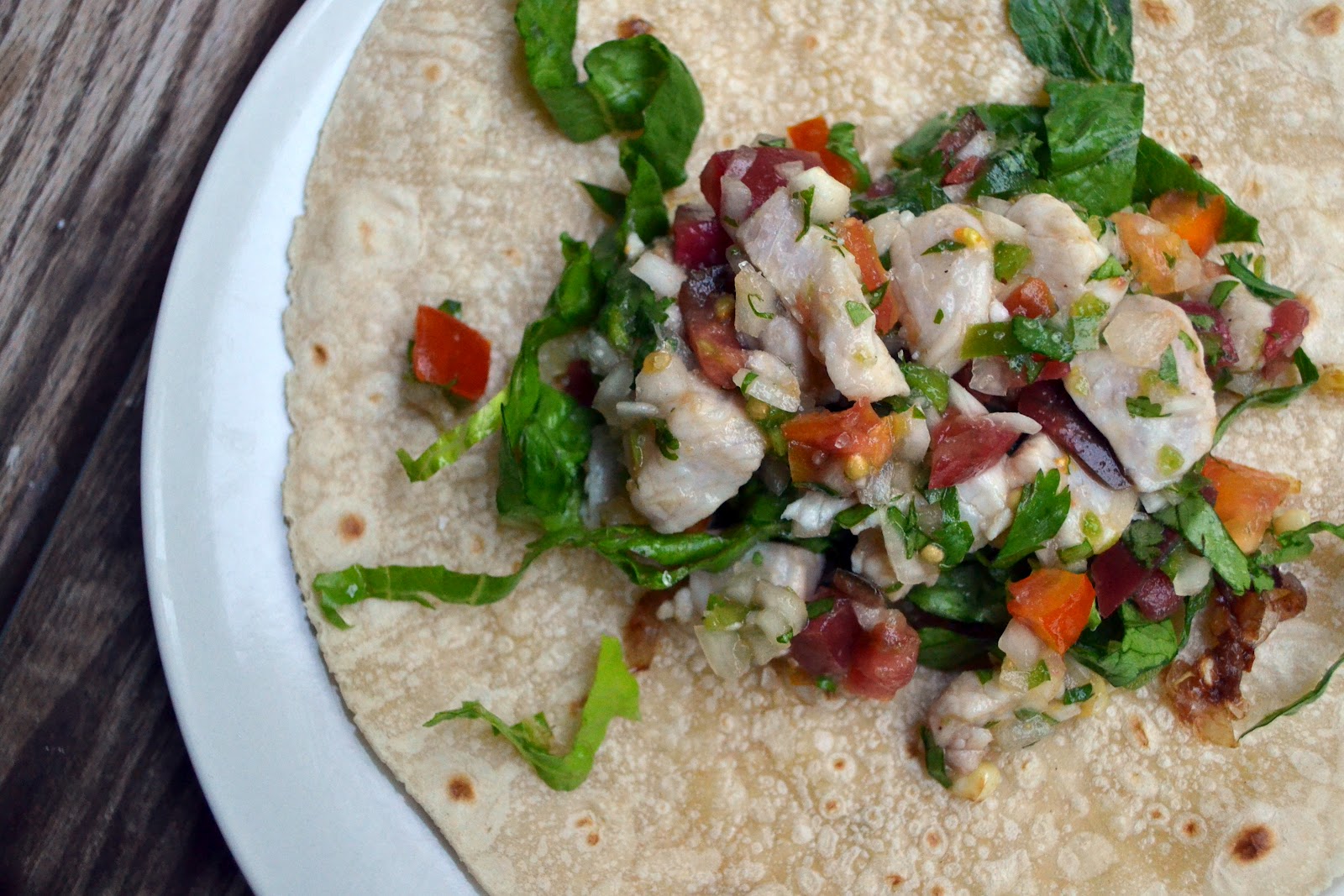 little c cooks Mahi Mahi Ceviche with Heirloom Tomato Pico de Gallo