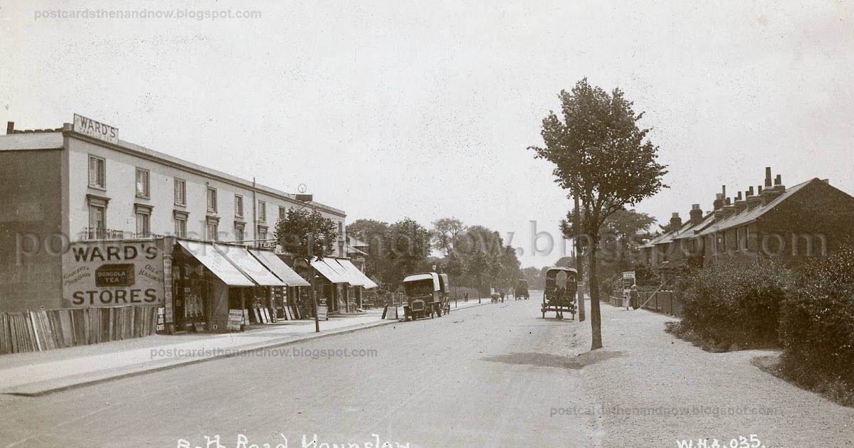 Postcards Then and Now Hounslow, Middlesex, Bath Road c1913