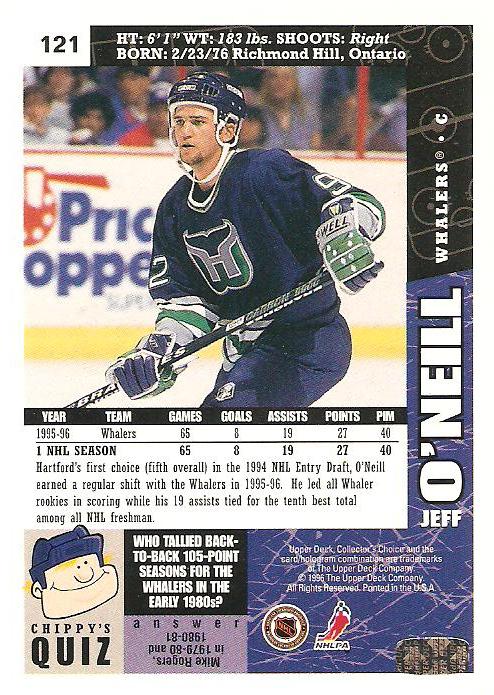  1992-93 Upper Deck NHL Hartford Whalers Team Set with Sean Burke  & Geoff Sanderson - 21 NHL Cards : Collectibles & Fine Art