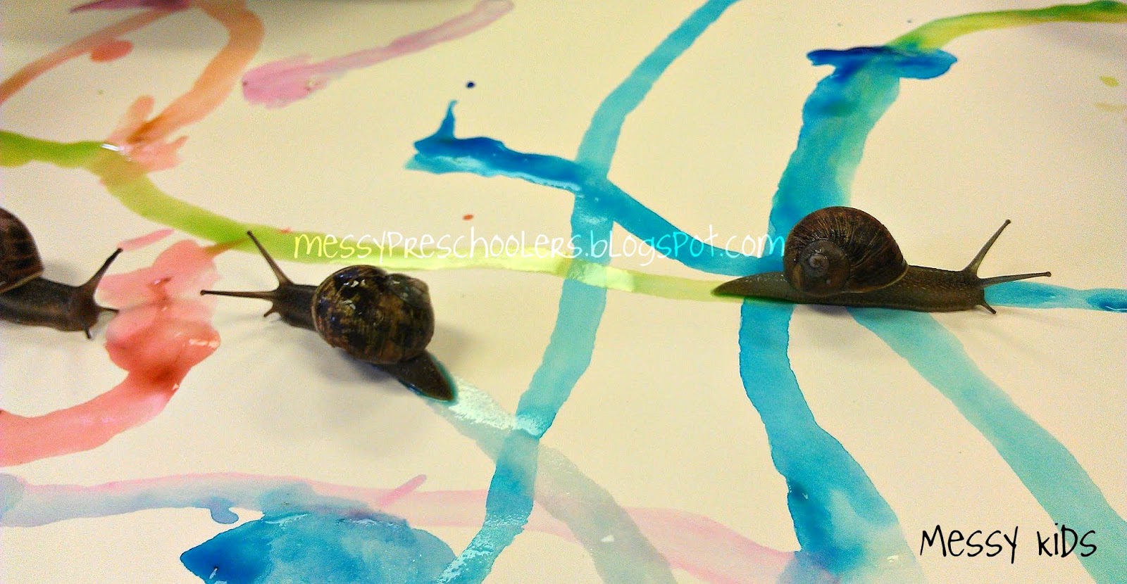 Messy Kids Snail Painting