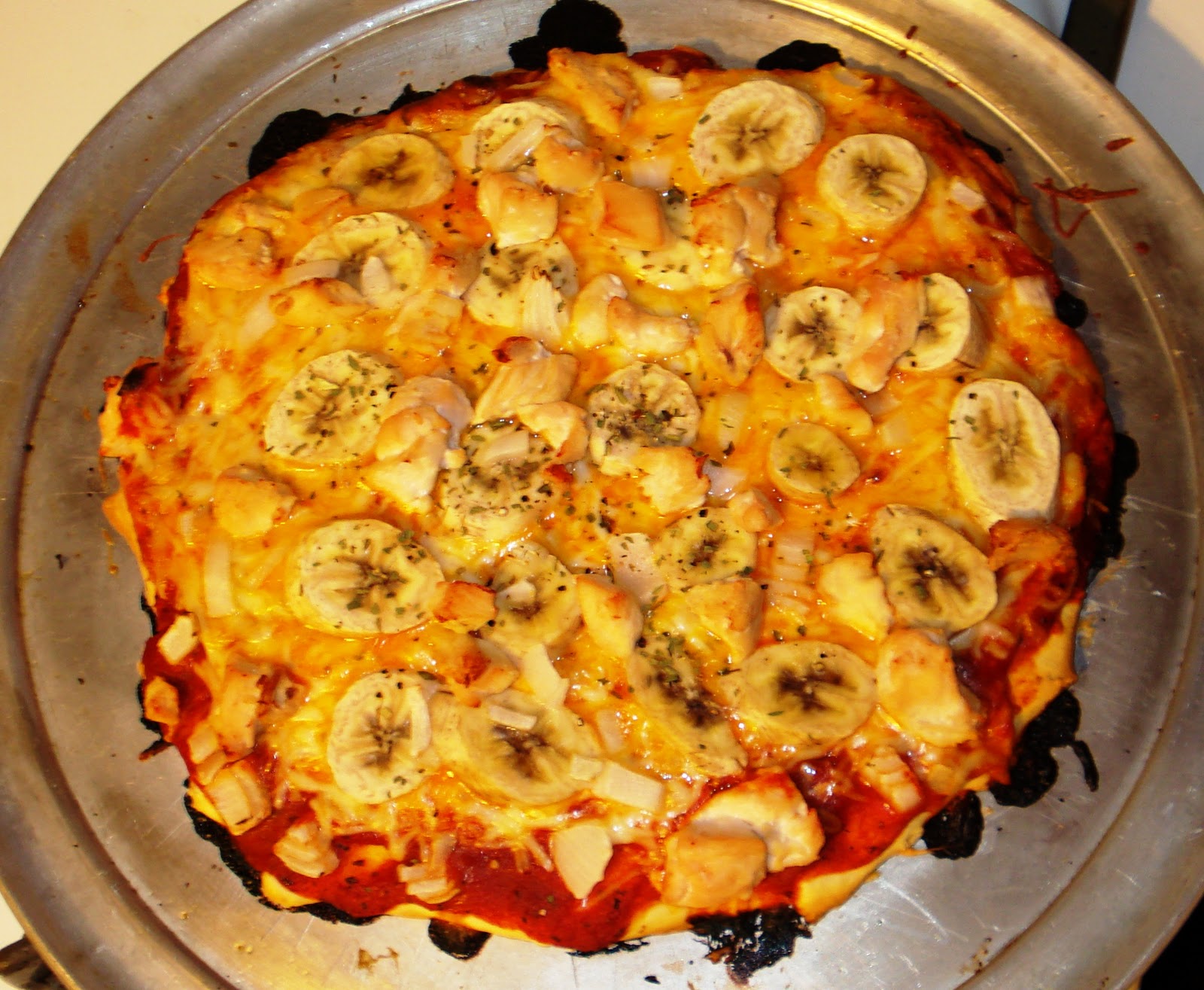 Savvy Savories & Such Banana and Chicken Pizza