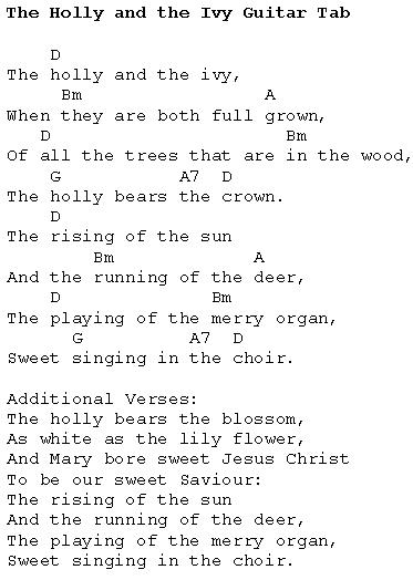 The Holly and the Ivy : Christmas Carols - Lyrics and History