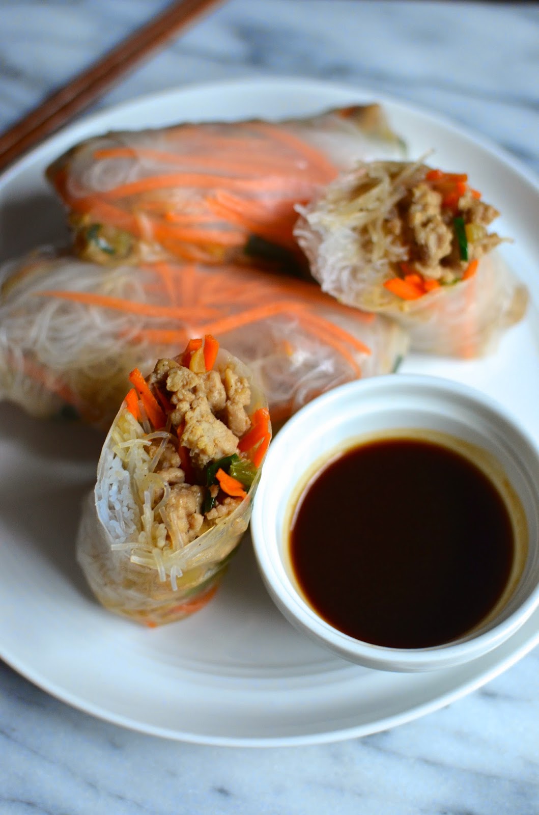Playing with Flour Ground chicken in hoisin sauce, two ways
