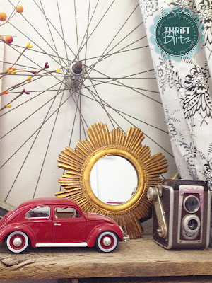 mini gold sunburst mirror - Thrift Blitz Episode Four - SelfBinding Retrospect by Alanna Rusnak