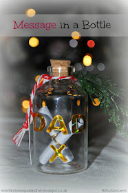 message in a bottle... an idea if you're grieving, missing loved ones at Christmas. It helped me to put something by the tree for my Dad... hand write your message and place it in a decorated glass bottle. | wordless wednesday... Christmas 2015. Miss you Dad x