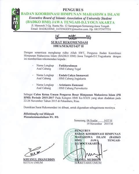 Ini 3 Calon Ketua Umum Pb Hmi 2015 2017 Dari Jateng Di