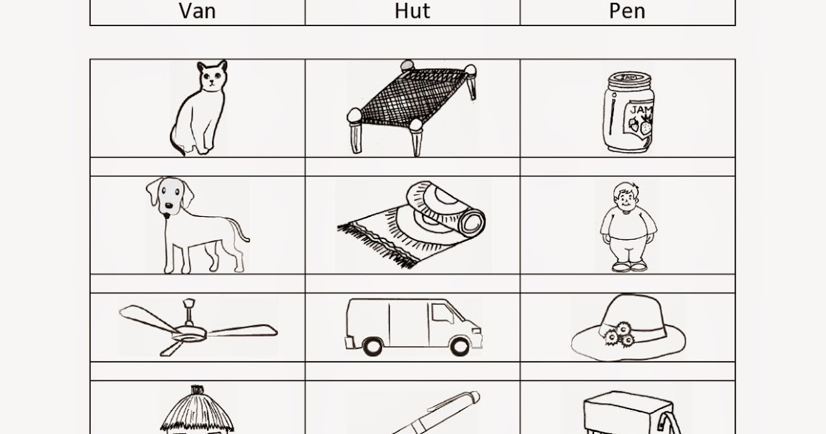 My Life As a MAA: Free Printable Worksheet Class K.G - Phonic Words