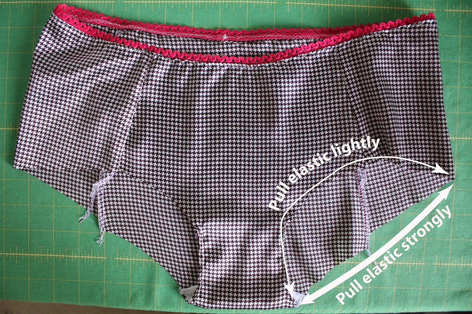 Nicole at Home Tutorial sewing picot elastic on underwear and camisoles