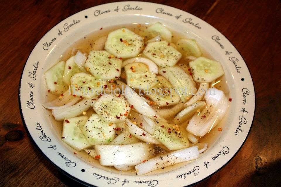 Fleur de Lolly Cucumber and Vidalia Onion in Vinegar Salad