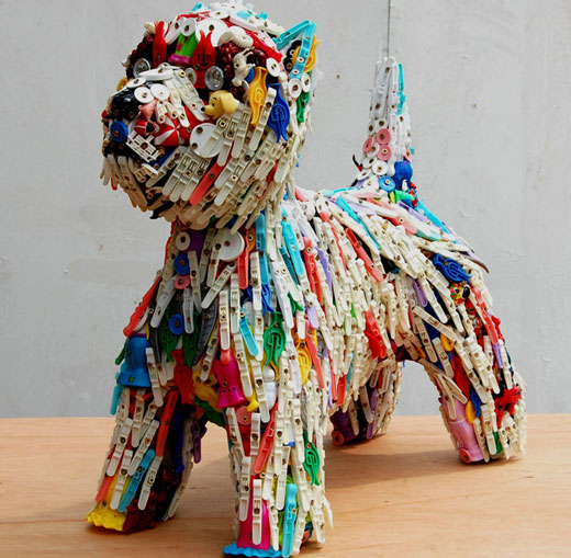 How to Recycle Recycled Art Sculptures from Throw Away Plastic Toys