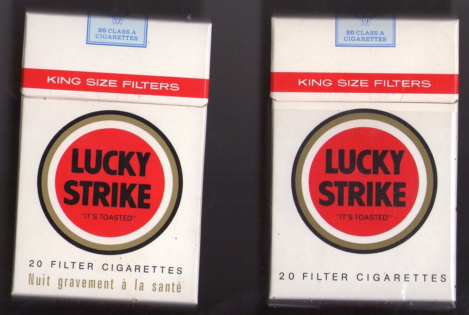 Ma Collection de paquets de cigarettes LUCKY STRIKE