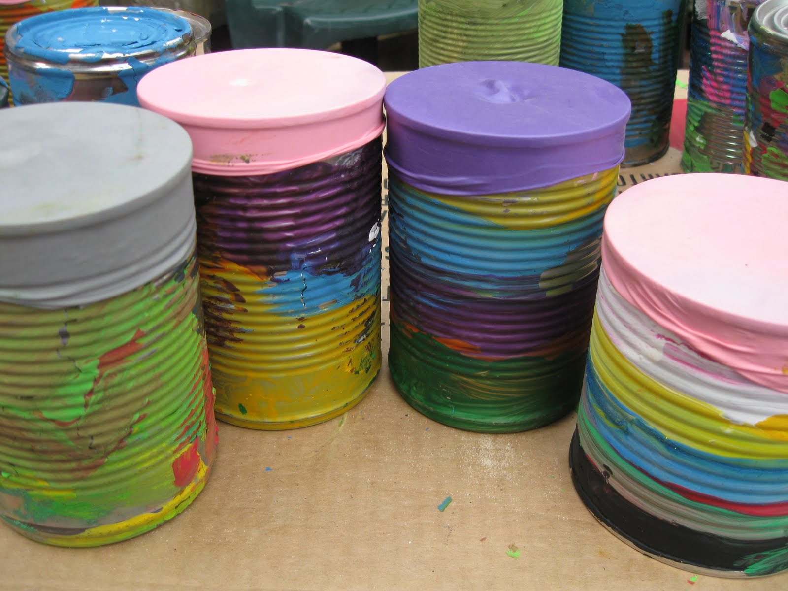 Preschool Play Tin Can Drums