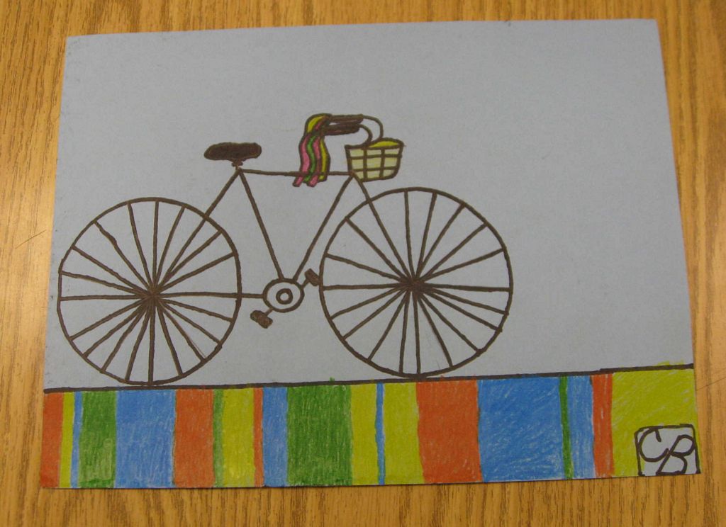 ART with Mrs. Smith Contemporary Style Bicycle Art