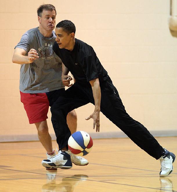 Obama Entertainment Barack Obama Playing Basketball
