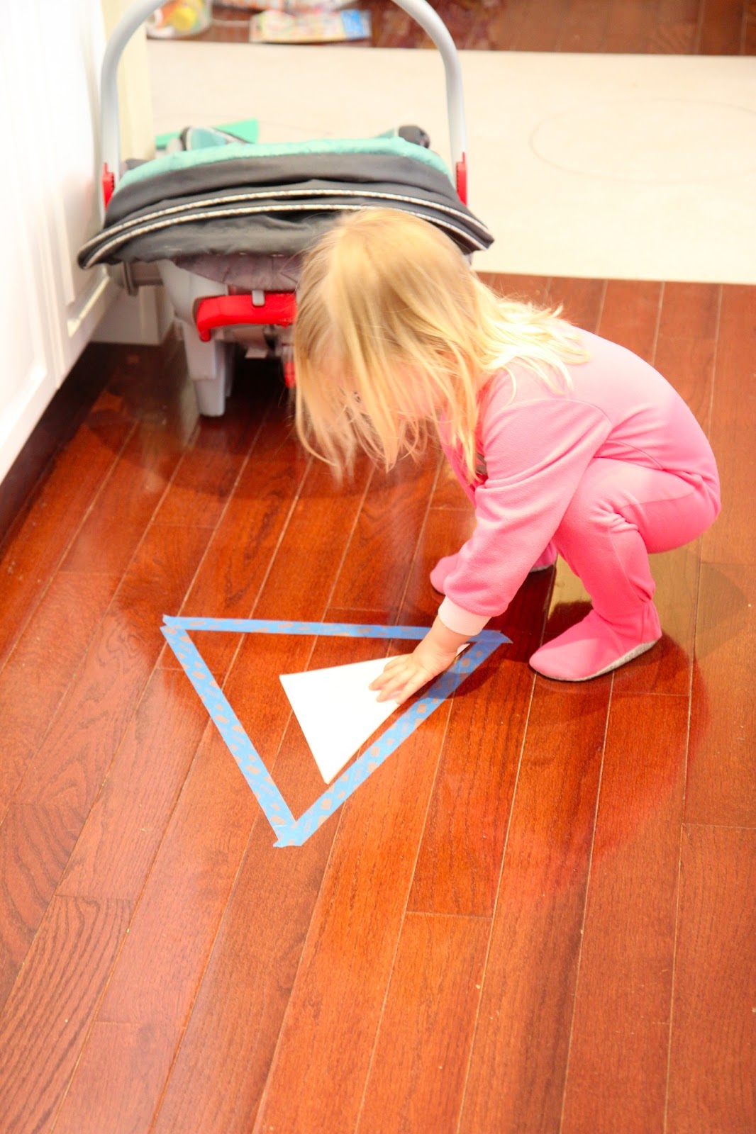 Toddler Approved! Tape Shape Matching Game