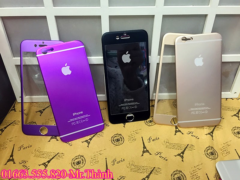 Kính Cường Lực Nhôm Full Đổi Màu Máy iPhone 6Plus 2Mặt Kính Cường Lực Nhôm Full Đổi Màu Máy iPhone 6Plus 2Mặt