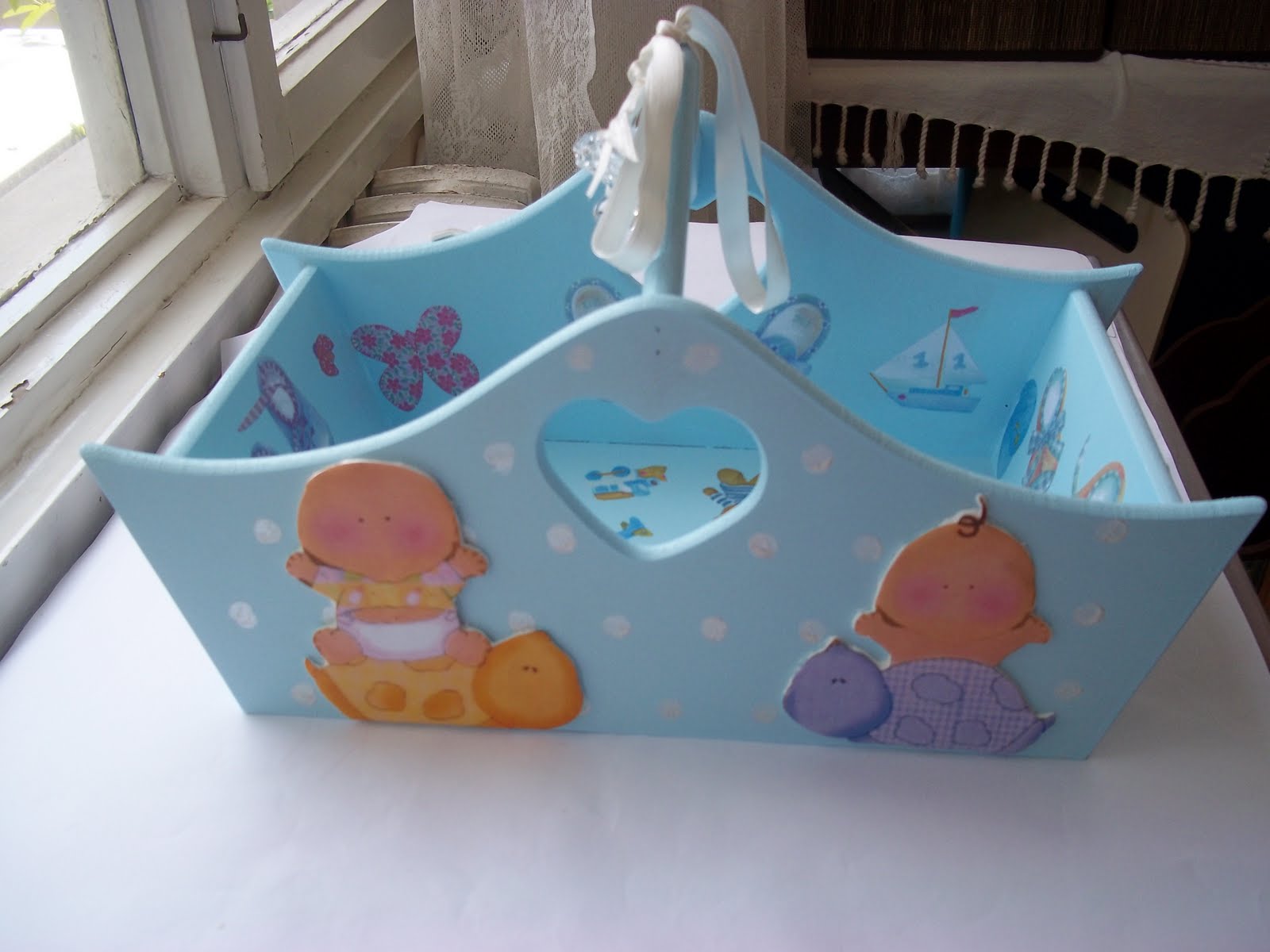 YONCANIN HOBİ DÜNYASI AHŞAP BOYAMA BEBEK SEPETİ