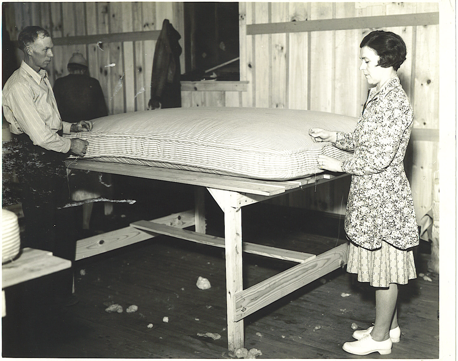 Rural North Carolina History Making Mattresses in Macon County, early