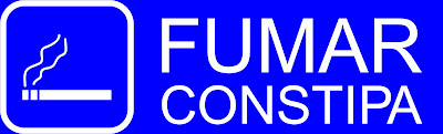 Sinal de aviso: 'FUMAR CONSTIPA'