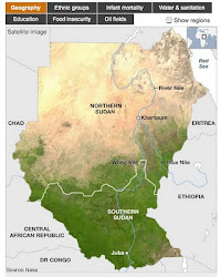 Topographic map Sudan
