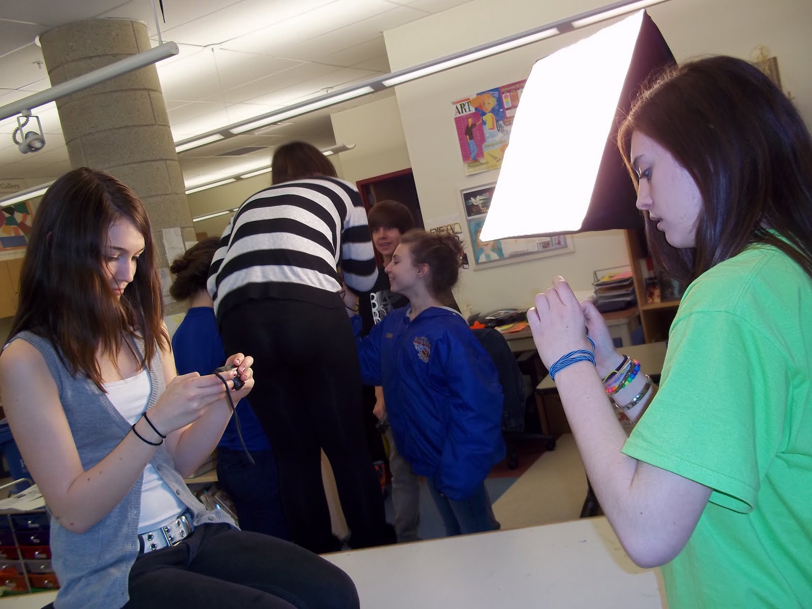 Monument Valley Regional Middle School Art Class Cloning 8th graders