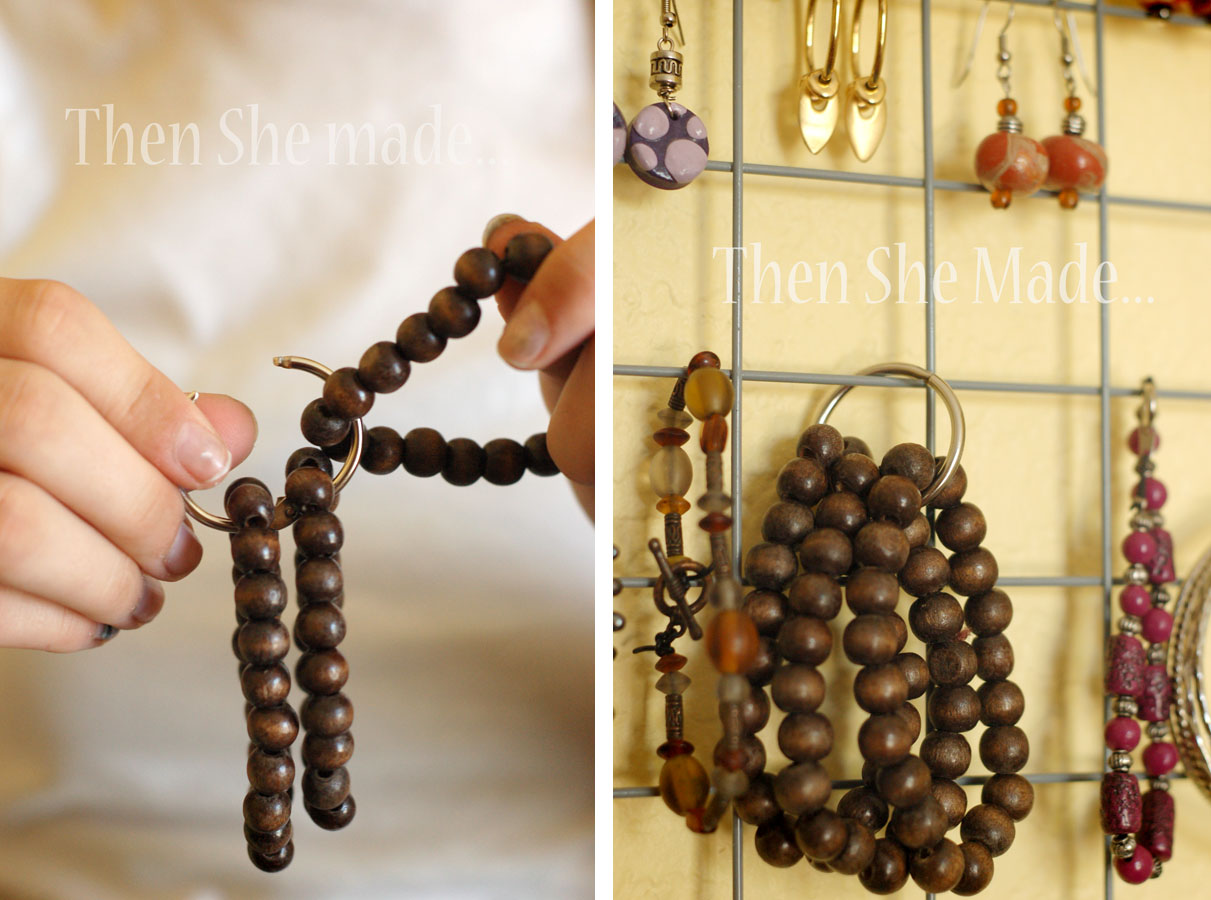 Then she made... Easy to make Jewelry holder