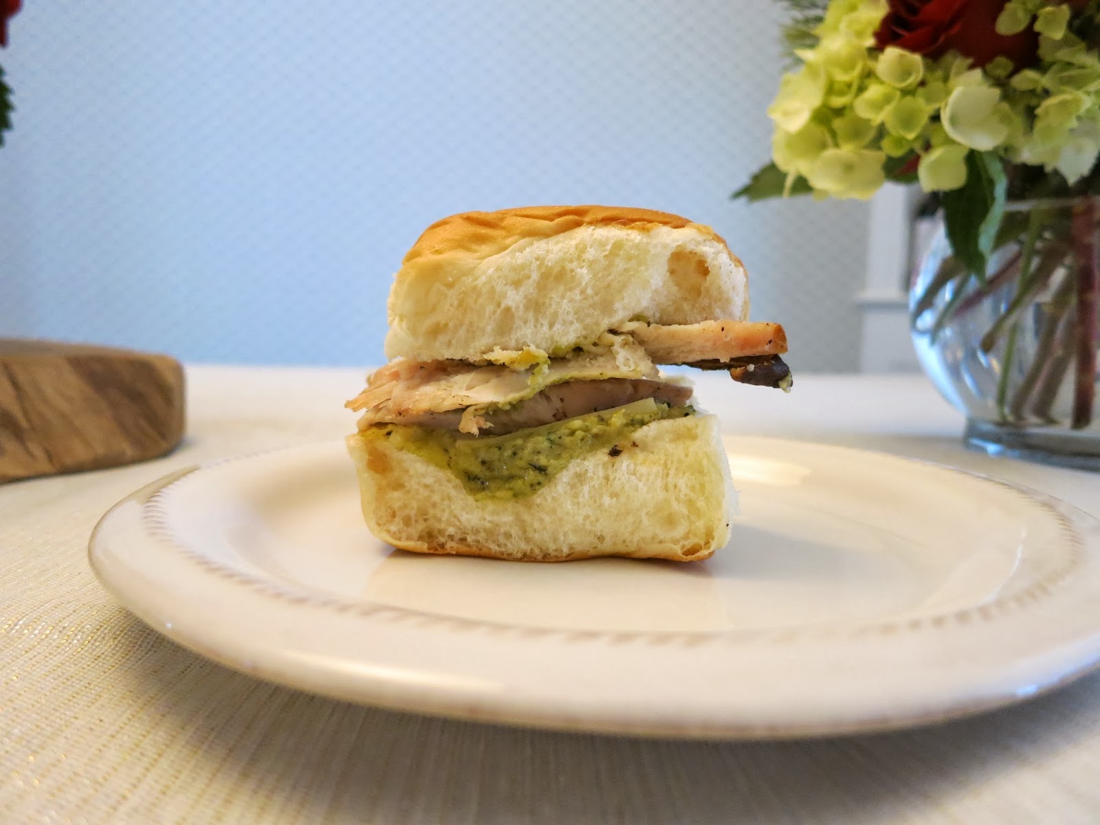 Life is Sweet Smoked Turkey Sliders with Pesto Mayo